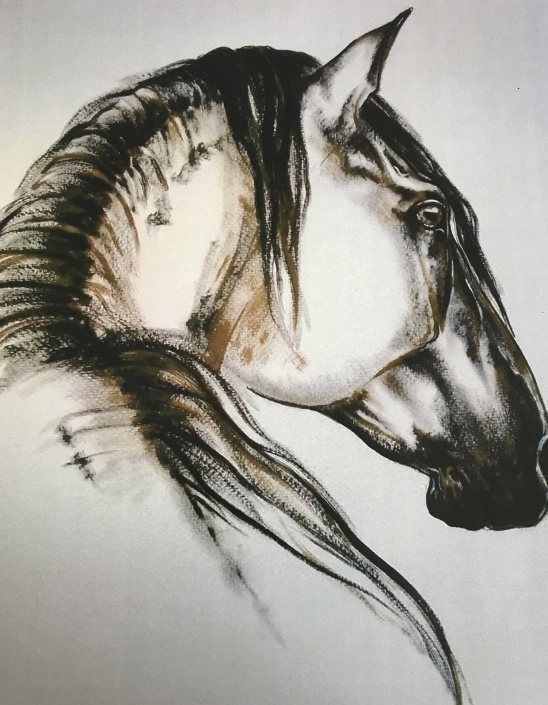 Pferde Portraits gemalt auf Leinwand | Das Atelier